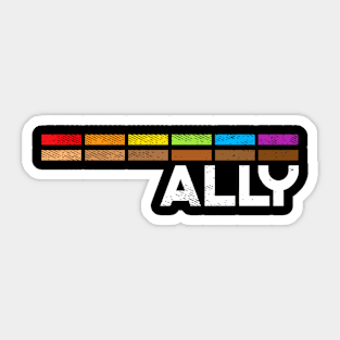 Rainbow Black Pride Ally Equality Lgbt African Blm Protest Sticker